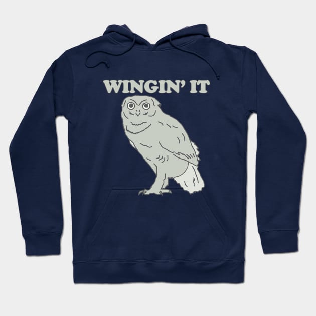 Owl - Winging It Hoodie by karutees
